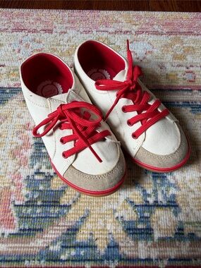 Livie & Luca Cream and Red Kids Sneakers